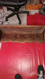 Antieke Kapstok met Plank en 5 Haken, Huis en Inrichting, Woonaccessoires | Kapstokken, Ophalen, Gebruikt, Hout, Wandkapstok