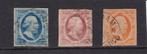15,  1852  Koning Willem III, nvph nrs. 1 - 3,  gebruikt., Postzegels en Munten, Postzegels | Nederland, Verzenden, T/m 1940, Gestempeld
