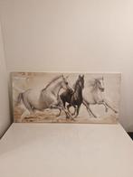 Paarden schilderij 115 x 55 cm, Huis en Inrichting, Woonaccessoires | Schilderijen, Tekeningen en Foto's, Ophalen, Zo goed als nieuw