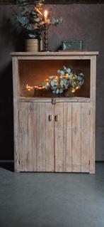 Mooi sober oud hout kast kledingkast buffetkast legkast !, Ophalen, Zo goed als nieuw, Minder dan 150 cm, 150 tot 200 cm