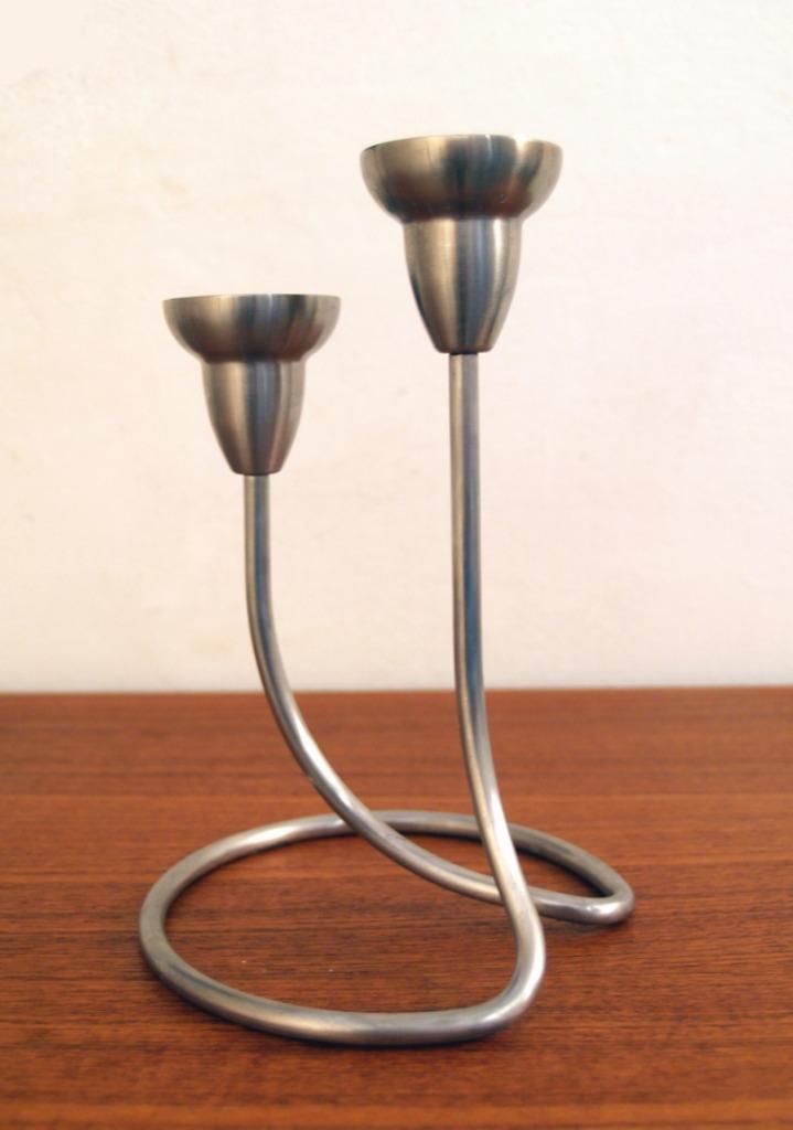 Georg Jensen Denmark design kandelaar model swing, Huis en Inrichting, Woonaccessoires | Kandelaars en Kaarsen, Gebruikt, Kandelaar