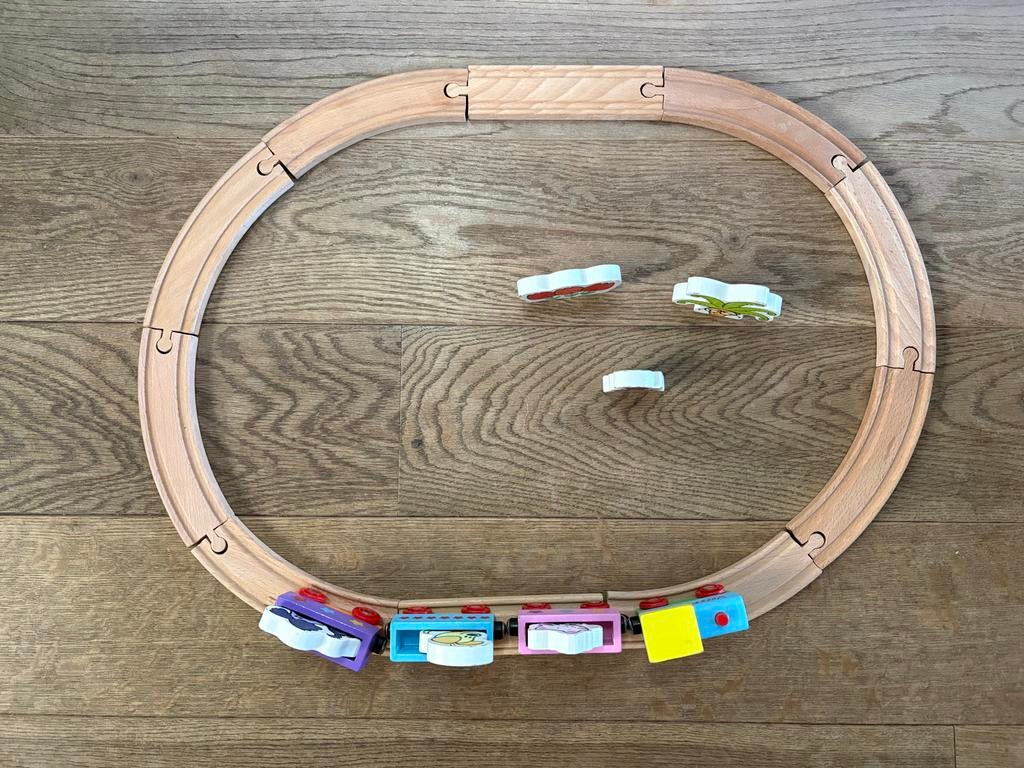 Woezel en Pip Trein met Baan, Ophalen, Zo goed als nieuw, Complete set, Lego