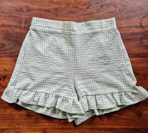 Groen wit geruite korte broek mt 36 / 38, Kleding | Dames, Broeken en Pantalons, Zo goed als nieuw, Maat 36 (S), Groen, Kort, Ophalen of Verzenden