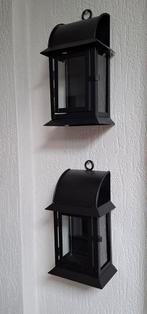 2 nieuwe, zwart metalen windlichtjes.H23,5,D8,5,B14, Ophalen of Verzenden, Nieuw