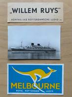 scheepvaart , Rotterdamsche Lloyd , bagagelabels Willem Ruys, Ophalen of Verzenden, Zo goed als nieuw, Motorboot, Gebruiksvoorwerp