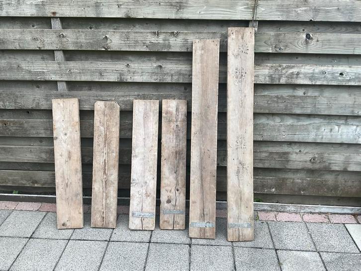 Steigerplanken, Doe-het-zelf en Verbouw, Hout en Planken, Gebruikt, Plank, Steigerhout, 250 tot 300 cm, Geïmpregneerd, Ophalen