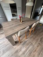 Eetafel met stoelen, Zo goed als nieuw, 150 tot 200 cm, Rechthoekig, 50 tot 100 cm