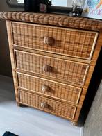 Vintage bohemian kast met 4 lades-, Huis en Inrichting, Overige materialen, Gebruikt, Vintage/bohemian, 3 of 4 laden