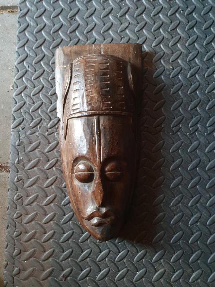 Afrikaans Houten Masker, Antiek en Kunst, Kunst | Beelden en Houtsnijwerken, Ophalen of Verzenden