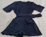 Zara jumpsuit broekpak maat l blauw v hals dames kleding, Zara, Maat 42/44 (L), Zo goed als nieuw, Verzenden