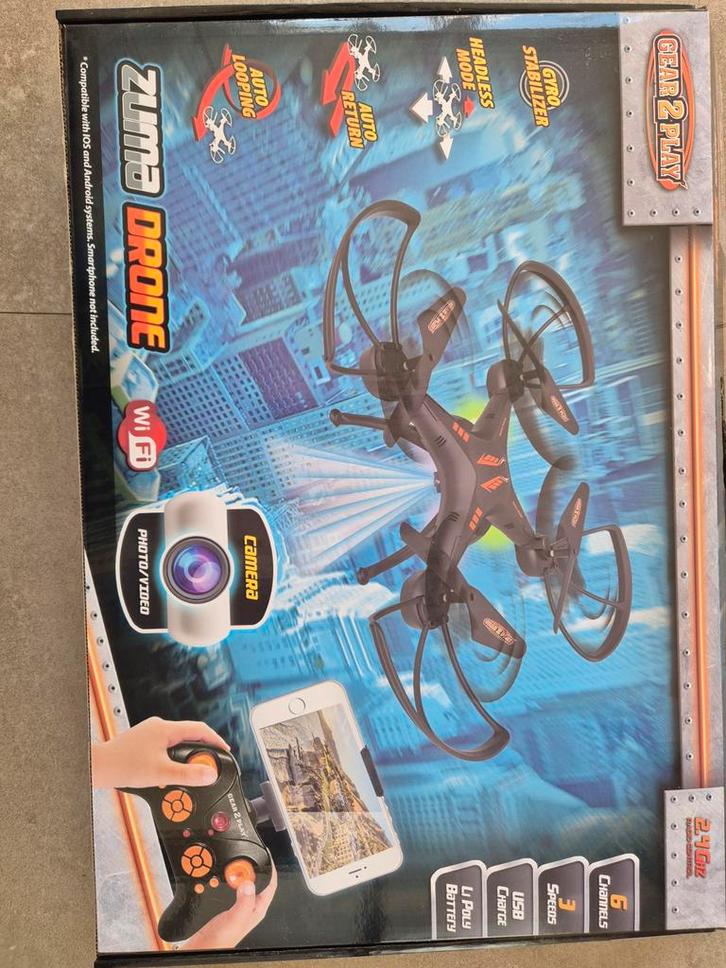 Zuma Gear2Play Drone met Camera - in originele doos!, Audio, Tv en Foto, Drones, Zo goed als nieuw, Ophalen of Verzenden