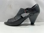 5th Avenue, maat 38 zwarte sandalen op hak., Verzenden, Zwart, Sandalen of Muiltjes, Zo goed als nieuw
