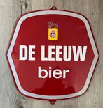 Emaille Bord De Leeuw Bier - Puntgaaf!, Ophalen of Verzenden, Gebruikt, Reclamebord