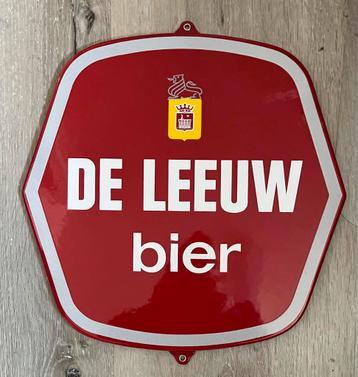 Emaille Bord De Leeuw Bier - Puntgaaf! beschikbaar voor biedingen