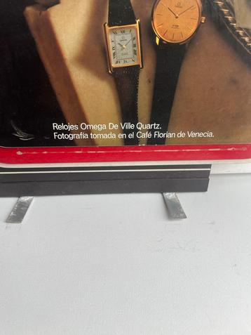 Vintage Omega De Ville Quartz Reclamebord beschikbaar voor biedingen