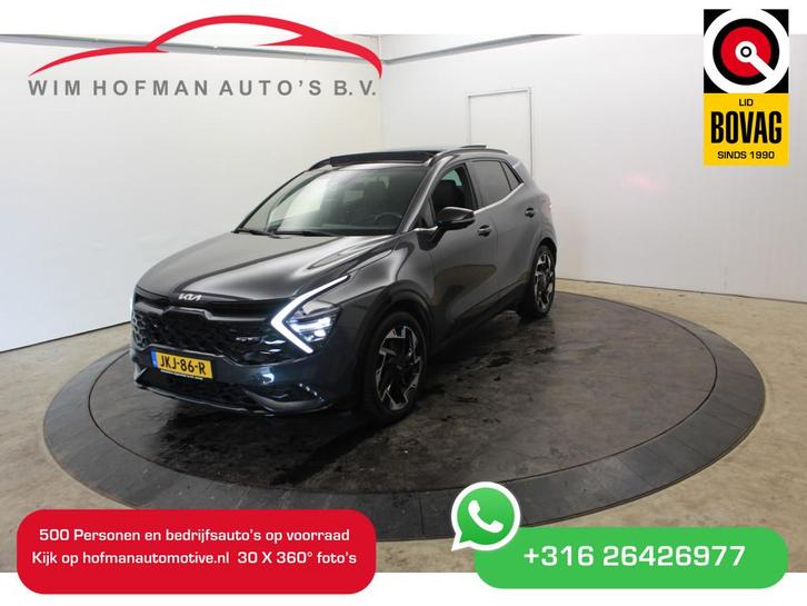 Kia Sportage 1.6 T-GDi Hybrid GT-PlusLine Pano Cam Vol Leder, Auto's, Kia, Bedrijf, Te koop, Sportage, 360° camera, ABS, Achteruitrijcamera