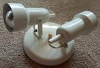 2 witte / creme metalen spotjes, keurige staat, Ophalen of Verzenden, Zo goed als nieuw, Metaal of Aluminium, Plafondspot of Wandspot
