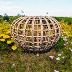 Rotan voetenbankje, hocker, poef, Huis en Inrichting, Banken | Voetenbanken en Poefen, Ophalen, Minder dan 50 cm, Gebruikt, Rond