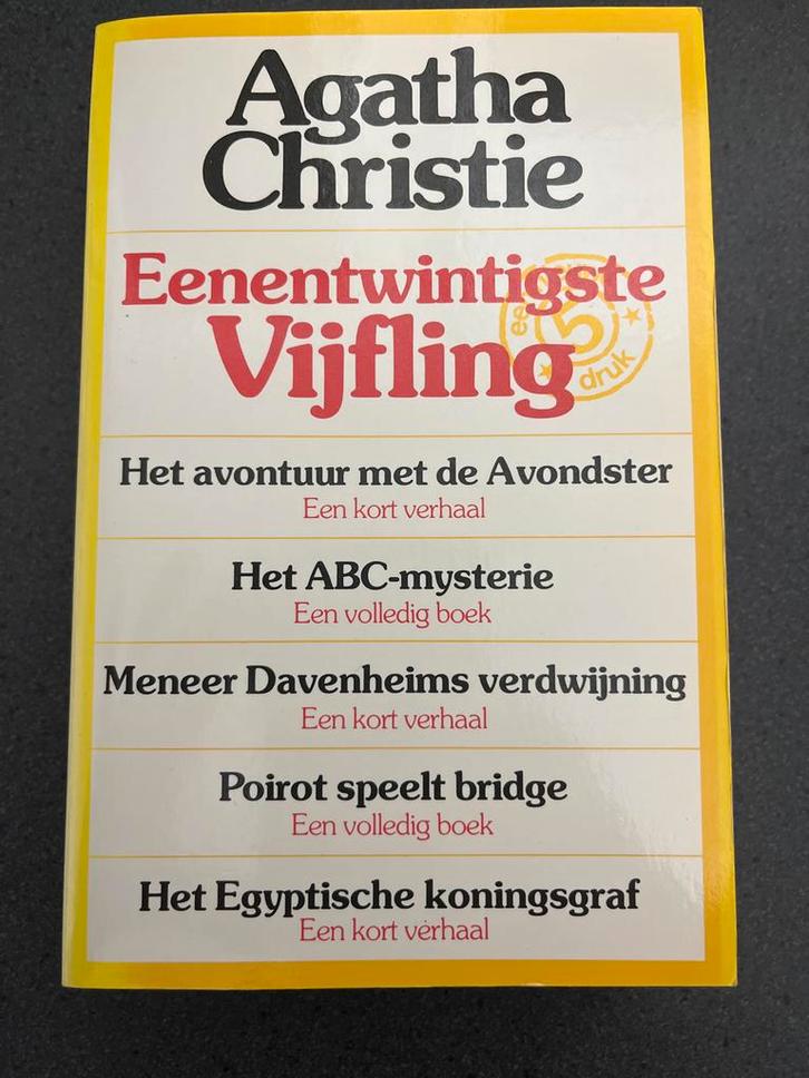 Agatha Christie Vijfling - Eenentwintigste Druk, Boeken, Detectives, Gelezen, Ophalen of Verzenden