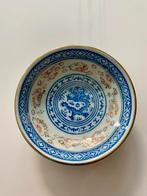 Schaaltje met draak. Blauw en rood. Antiek. Chinees, China, Antiek en Kunst, Verzenden