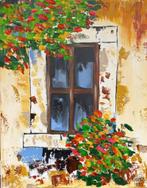 Schilderij landelijk oud raam, Huis en Inrichting, Minder dan 50 cm, 50 tot 75 cm, Nieuw, Ophalen of Verzenden