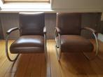 2 originele vintage Tubax Vilvoure fauteuils, Ophalen, Gebruikt, 75 tot 100 cm