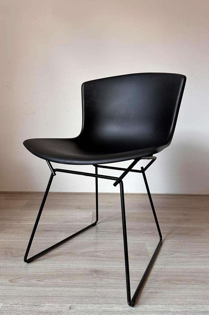 4 Knoll design eetkamerstoelen, Huis en Inrichting, Stoelen, Gebruikt, Vier, Kunststof, Zwart, Ophalen