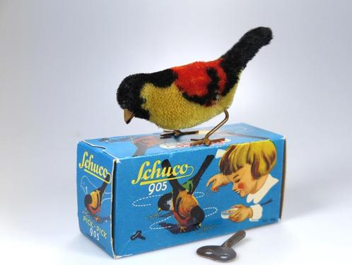 Schuco 905 Pick Vogel - Mohair (1946) in orig Doos, werkt NM, Antiek en Kunst, Antiek | Speelgoed, Ophalen of Verzenden