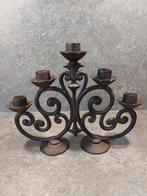 Gietijzeren Kandelaar voor 5 Kaarsen, Antiek en Kunst, Ophalen
