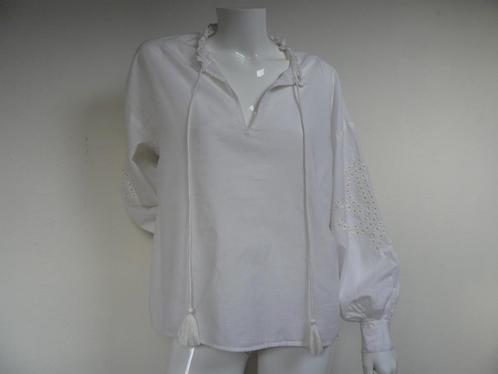BY BAR blouse wit broderie kant maat S zga NIEUW, Kleding | Dames, Blouses en Tunieken, Zo goed als nieuw, Maat 36 (S), Wit, Ophalen of Verzenden