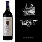 Barons Edmond Benjamin de Rothschild 1980 | EUR 94,95, Frankrijk, Ophalen of Verzenden, Zo goed als nieuw, Rode wijn