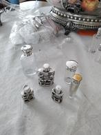 Antieke parfum flesjes., Ophalen of Verzenden, Zilver