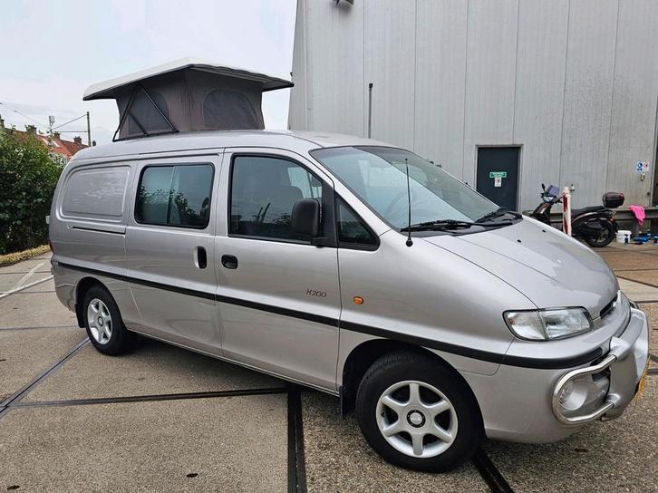 Hyundai H200 camperbus dubbele cabine, Auto's, Hyundai, Particulier, Diesel, Origineel Nederlands, Zilver of Grijs, Ophalen