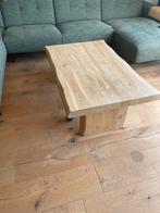Massief eiken salontafel, Ophalen, 100 tot 150 cm, 50 tot 100 cm, Zo goed als nieuw