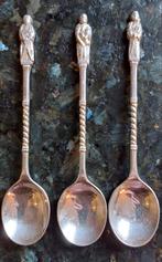 3 Verzilverde theelepeltjes Apostelen serie, Antiek en Kunst, Ophalen of Verzenden