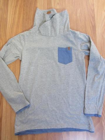 Vingino / Petrol / Zara Boy T-shirt Maat 164 blauw / grijs