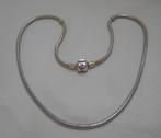 Zilveren Pandora snake ketting met bol slot nr.1800, Verzenden, Zo goed als nieuw, Zilver, Zilver
