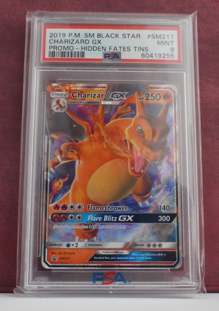 Charizard GX SM211 PSA 9 SM Black Star Promos Pokémon Kaart, Hobby en Vrije tijd, Verzamelkaartspellen | Pokémon, Nieuw, Losse kaart