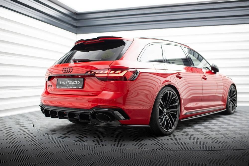 Voorlip diffuser skirt achterlip spoiler - Audi RS4 B9 17-19, Ophalen of Verzenden
