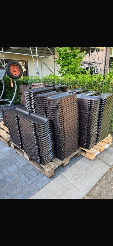 250 Nibra F10 Pro Dakpannen - Zwart, Doe-het-zelf en Verbouw, Dakpannen en Dakbedekking, Gebruikt, Dakpannen, Steen of Klei, Zwart