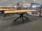 Eiken visgraattafel deens ovaal 240x110x77 5cm dik massief, Ophalen, Industrieweg 25, Rj, 200 cm of meer