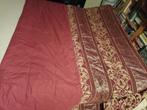 zeer grote sprei Essenza wijn rood goud 272-252cm bloem blad, Huis en Inrichting, Tweepersoons, Ophalen of Verzenden, Rood, Deken of Dekbed