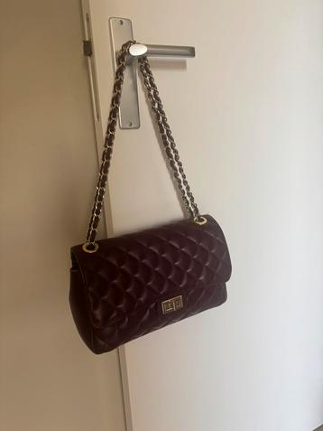 Wijnrode Bordeaux rode leren tas look like beschikbaar voor biedingen