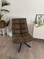 Draaifauteuil Ckayton Leenbakker groen zgan, Huis en Inrichting, Ophalen, Zo goed als nieuw, Metaal