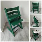 ZGAN! Stokke Tripp Trapp forest green evt.+babyset, newborn, Stoelverkleiner, Ophalen of Verzenden, Zo goed als nieuw, Stokke Tripp Trapp