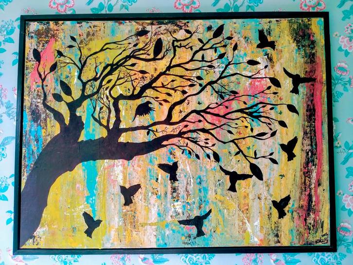 Kunstwerk te koop, Antiek en Kunst, Kunst | Schilderijen | Abstract, Ophalen