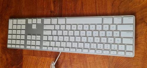 Apple AZERTY-toetsenbord, bekabeld, USB, Computers en Software, Apple Desktops, Zo goed als nieuw, Ophalen of Verzenden