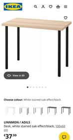Ikea Linnmon / Adils Bureau 100x60 cm, Huis en Inrichting, Bureaus, Ophalen, Gebruikt, Bureau