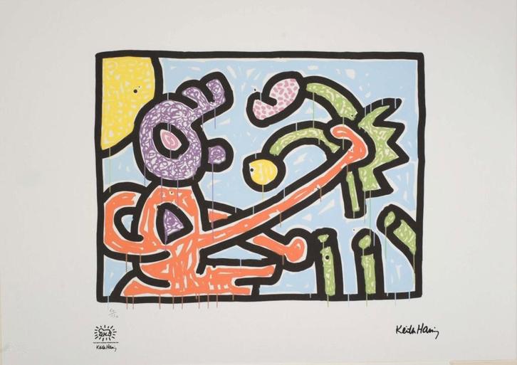 Keith Haring - Flowers, Antiek en Kunst, Kunst | Litho's en Zeefdrukken, Ophalen of Verzenden