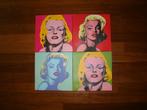 4 schilderij Marilyn Monroe andy warhol style, Ophalen of Verzenden